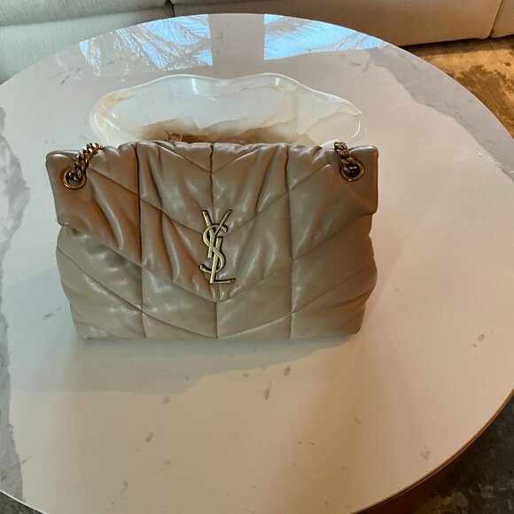 Saint Laurent Puffer Medium in Nappa Leather in Dark Beige - Picture 2 of 8